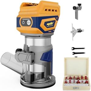 Mellif Cordless Compact Router with 12 Router Bits