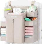 Sweeby Diaper Organizer for Changing Table and Crib Diaper Stacker Nursery Organizers for Cribs Hanging Diaper Caddy Organizer for Baby Essentials