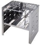 Captain Stag UG-95 Barbecue Stove, Bonfire Stand, 3-in-1, Foldable, Kamado Smart Grill, A4 Type, 3 Adjustable Levels, Storage Bag Included, Stainless Steel