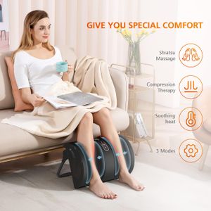 Snailax Foot and Calf Massager with Heat – Deep Kneading Massage