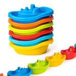 Bath Boats | Multi Colored Baby Bath Toys | Fun and Educational Bath Toys for Toddlers | Toddler Bath Toys for Girls and Boys | Stackable Bath Toy