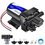 TDRFORCE 12V DC RV Fresh Water Pump 5 GPM Pressure Increase Booster Pump 70 PSI Transfer Pump Self Priming on Demand Water Pump Diaphragm Pump Washdown Pump for Boats Inline Water Pump…