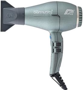 Parlux Digitalyon Hair Dryer. Lightweight & Long Life Professional Hairdryer with Air Ionizer Technology. 2400 W Blow Dryer with 2 Speeds, 4 Temperatures & Cold Air Shot Button (Glitter Grey)