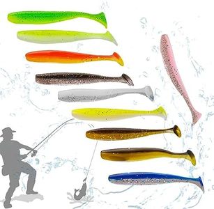 RobLuX 100 Piezas Rapalas Pesca Señuelos Spinning Mar PVC, Kit de Anzuelos de 7,5 CM, 10 Colores (con 1 Caja plástico)