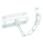 PRIME-LINE U 9852 Standard Chain Door Guard, 3-5/16 in H X 1-3/8 in W X 2 in D, Steel, White, 1 Count (Pack of 1)