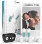 Vibes High Fidelity Ear Plugs - Invisible Earplugs for Music Concerts, Musicians, Motorcycles, Airplanes, Raves, and Work - Noise Reduction and Hearing Protection - Fits All Ears - Teal