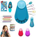 Choose Friendship, My Tiny Friendship Bracelet Maker, an American Original | 10 Pre-Cut Threads - Up to 4 Bracelets | Travel-Size Craft Kit, Kids Jewelry-Making Kit, Gifts for Girls (Blue Raspberry)