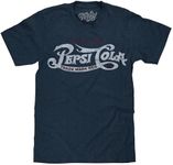 Tee Luv Men's Faded Get Busy Drink Pepsi Cola Shirt, Navy Heather, 3XL