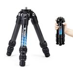 Fotopro Mini Carbon Fiber Tripod, Lightweight Compact Travel Tripod with Leveling Base for SLR/DSLR Camera Camcorder, Mini Tripod Max Load 22lbs, Luminous Aurora Patterns