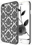 iPhone 6 Case, Style4U iPhone 6 [Black] Flower Damask Design Slim Fit Case Cover for Apple iPhone 6 4.7 Inch with 1 Stylus and 1 HD Clear Screen Protector [Black]