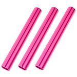 Flylin Relay Baton, Athletics Aluminum Batons Track Field Relay Batons Running Baton for Race Running and Outdoor Sports (3Pcs, Pink)