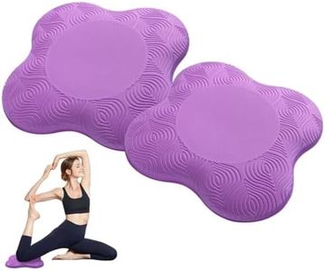 Yflingjie 2 Packs Extra Thick Yoga Cushion for Knees, Elbows, Wrists, Hands, Head – Pilates Kneeling & Exercise Support for Women/Men (Purple)