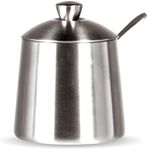 Frieling Elegant Sugar Bowl with Spoon Set, 10 fl. oz., Brushed Finish