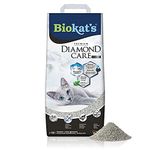 Biokatʼs Diamond Care Classic with fragrance-free formula - Fine cat litter with activated carbon and aloe vera - 1 bag (1 x 10 L)