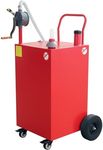 Garvee 45 Gallon Gas Caddy Gasoline Diesel Can Hand Siphon Pump With Rolling Flat-Free Solid Rubber Wheels