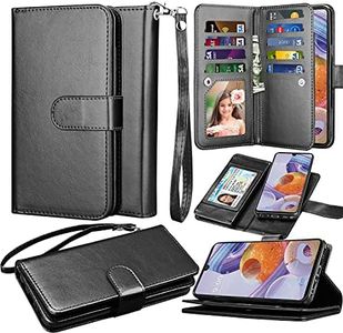 Takfox LG Stylo 6 Case, LG Stylo 6 Wallet Phone Case PU Leather with 9 Card Slots ID Credit Card Holder Folio Flip Magnetic Detachable Phone Case & Wrist Strap for LG Stylo 6-Black