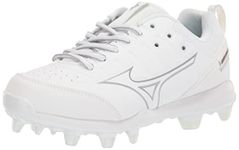 Mizuno Women's 320639.0000.13.1000 9-Spike Advanced Finch Elite 5 TPU Molded Softball Cleat, White, 8