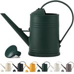 Long Spout Plant Watering Can 1/2 Gallon, Small Plastic Indoor Plant Watering Can for Outdoor Plants, Houseplant Bonsai Watering Can Outdoor, Watering Pot for Plants(68 oz Dark Green)