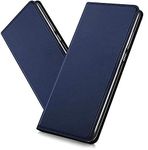 Helix Ultra Fit Flip Folio Leather Case Cover with [Kickstand] [Card Slot] [Magnetic Closure] Flip for Moto G 5G 6.7" - Blue