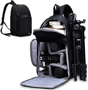 CADeN Camera Bag Sling Backpack for DSLR/SLR Mirrorless Camera Waterproof, Camera Case Compatible for Sony Canon Nikon Camera and Lens Tripod Accessories Black