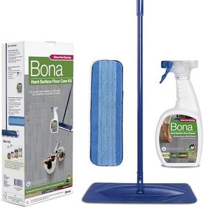 Bona Hard Surface Floor Cleaning Starter Kit, includes Mop, Machine Washable Mop Pad and Bona Hard Surface Floor Cleaner Liquid 1 Litre