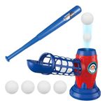 Baseball Pitching Machines - Automatic Ball Thrower, Adjustable Speed Baseball Trainer | Baseball Tennis Pitching Machine with Balls, Professional Pitching Machine for Training, Indoor Outdoor