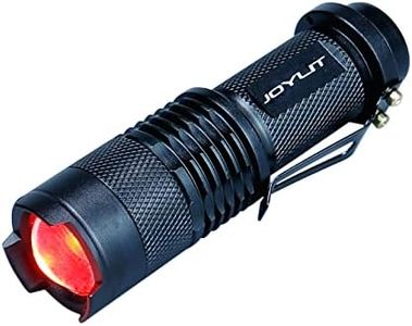 JOYLIT Red Light Mini Focus Tactical Flashlight 620nm LED Torch Lantern,Waterproof and 3 Light Modes,Powered by 14500 or AA Battery