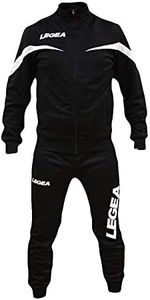 Perseo Sport Tuta Legea Mosca T122 Uomo Allenamento Fitness Calcio Tempo Libero Vari Colori e TG … (M, Nero/Bianco)