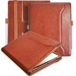 E NET-CASE Case for Onyx Boox GO 10.3" ePaper, New Upgraded Design 360 Degree Rotating Stand Cover with Pen Holder/Hand Strap & Auto Sleep/Wake (Brown)