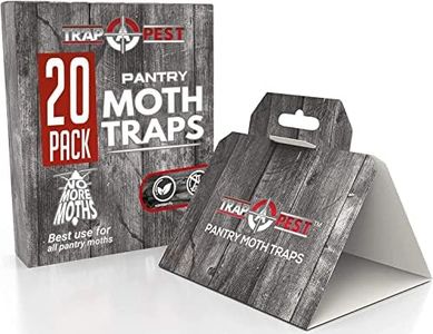 Trap a Pest 20 Pack Pantry Moth Traps - Safe and Effective for Food and Cupboard - Glue Traps with Pheromones for Pantry Moths -