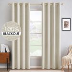 MIULEE 100% Blackout Linen Textured