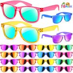 GIFTINBOX Kids Sunglasses Bulk，Kids Sunglasses Party Favor For Kids 4-8, 24Pack Translucent Sunglasses For Kids Boys Girls Age 3-8, Party Favors For Kids 3-5 UV400 Protection Pool Beach Party Favors…