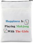 MNIGIU Funny Mahjong Bag with Pocket Mahjong Lover Gift Board Game Fan Gift Lucky Mahjong Girl Gift