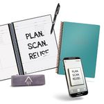 ROCKETBOOK Smart Reusable Notebook, Fusion Plus Letter Size Spiral Notebook & Planner, Neptune Teal, (8.5" x 11")
