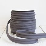 Craft Cult Large 19mm Wide Plain Piping Bias Binding Piped Trim - 25 Metre Roll (7 - Dark Grey)