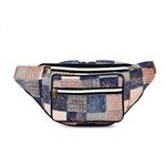 K London Stylish Canvas Multi Colored Ethnic Design Waist Pack Waist Pouch Travel Pouch Passport Holder Waist Bag with Adjustable Strap(11702_Multi)