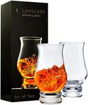 Whiskey glasses Set of 2 - Clear Shot Glasses Bar Set Snifter Glass, Tasting DOF Rocks Glasses Gift Set - Brandy Whisky Glass for Liquor, Scotch, Bourbon, Tequila, Gin, Tonic, Cognac, Vodka, Cocktail