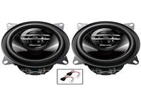 Peugeot 107 Speaker upgrade Front Dash Pioneer car speakers 4" 10cm 210W