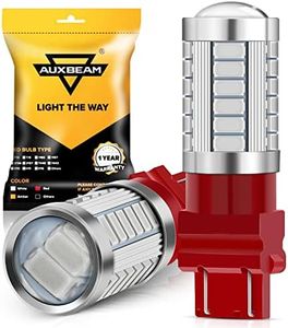 Auxbeam 3156 3157 Red LED Bulbs, Super Bright 3056 3057KX 4157K 3047K 3157LL 4057K 3457 LED Brake Stop Tail Lights Taillights for Cars Trucks Motorcycles, 3030-SMD 12V, Pack of 2