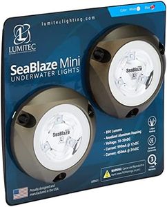 Lumitec 101246, SeaBlaze Mini Underwater LED Boat Lights - 700 Lumens, Marine Grade, Fishing, Dinghy, Skiff - Sold as a Pair - Made in the USA, Blue