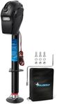 POLESTAR Electric Trailer Jack, 5000lbs Electric Power A-Frame Tongue Jack with Waterproof Protective Cover & LED Light for Travel Trailer Camper, RV, 12V DC with Hard Wiring, 9"-27" Lift