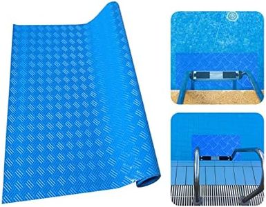 Swimming Pool Ladder Mat, Medium 9"x35.4" Protective Pool Ladder Pad Step Mat Swimming Pool Step Pad for Above Ground Pool Ladder with Non-Slip Texture Blue