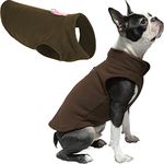 Gooby Every Day Fleece Cold Weather Vest for Small Dogs, X-Small, Brown