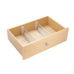 iDesign Linus Drawer Dividers, Plastic Drawer Separators in a Set of 2, Deep Drawer Organiser System, Clear