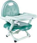 chicco Pocket Snack Toddler Booster Seat Dining Chair for Children 6 Months to 3 Years (15 kg), Portable and Adjustable Baby High Chair with Compact Closure and Removable Tray - Sage