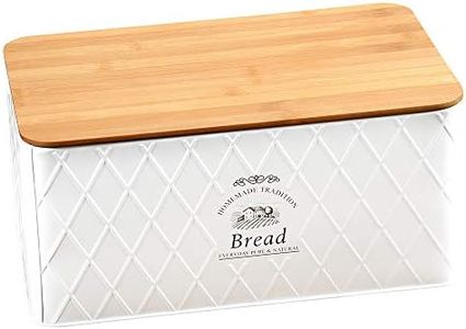 Kesper 18045, Panera de metal, blanco, 32 x 15 x 21 cm