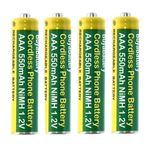 4 x BuyaBattery Branded BT Cordless Phone Batteries AAA 550mAh 1.2V Rechargeable NiMH compatible with BT Panasonic and Gigaset models