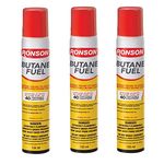 Ronson Lighter Butane Refill 135ML (Pack of 3)