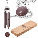 BLESSEDLAND Wind Chimes-Large Deep Tone,41" Wind Chime 6 Aluminum Tubes,Outdoor Decor for Garden,Yard,Patio and Home (Copper Vein)