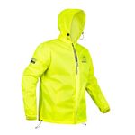 Rynox Unisex Adult H2Go Pro 3 Rain Standard Length Jacket I 15000mm Waterproof Nylon Shell | Motorcycle Riding Rain Jacket | Heat Sealed Seams | Drycore WR Zippers - Hi-Viz Green, Large